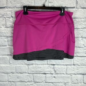 Bollé Tennis Skort Skirt Size Large Pink Black White
